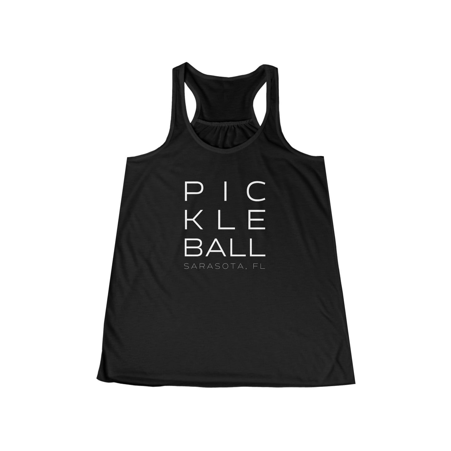 Sarasota Pickleball Block Print - Women's Flowy Tank Top