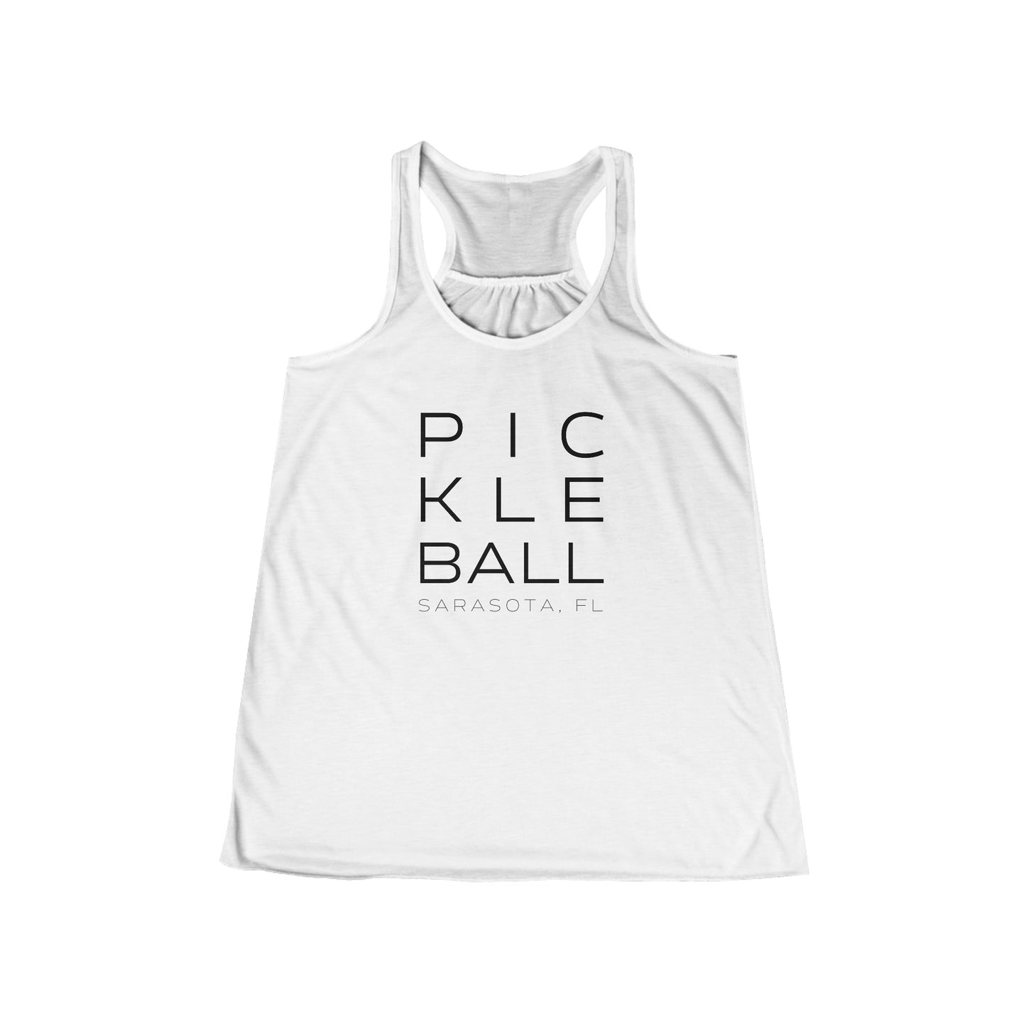 Sarasota Pickleball Block Print - Women's Flowy Tank Top