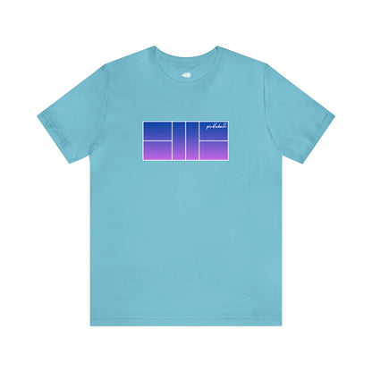 Pickleball Court - Blue/Purple Sunrise Tee