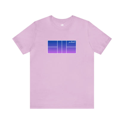 Pickleball Court - Blue/Purple Sunrise Tee