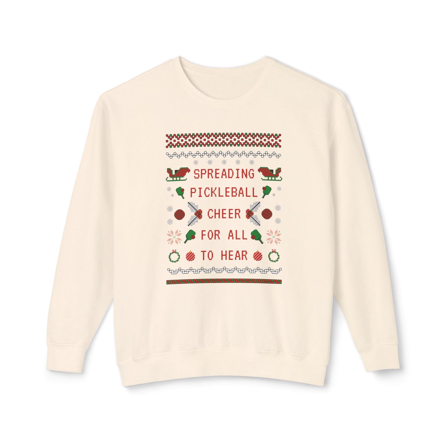 Speading Pickleball Cheer - Pickleball Christmas Sweatshirt