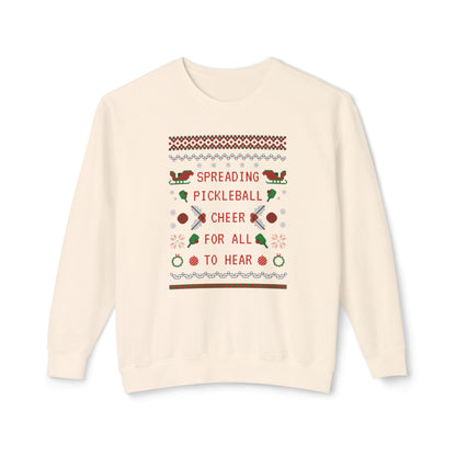 Speading Pickleball Cheer - Pickleball Christmas Sweatshirt