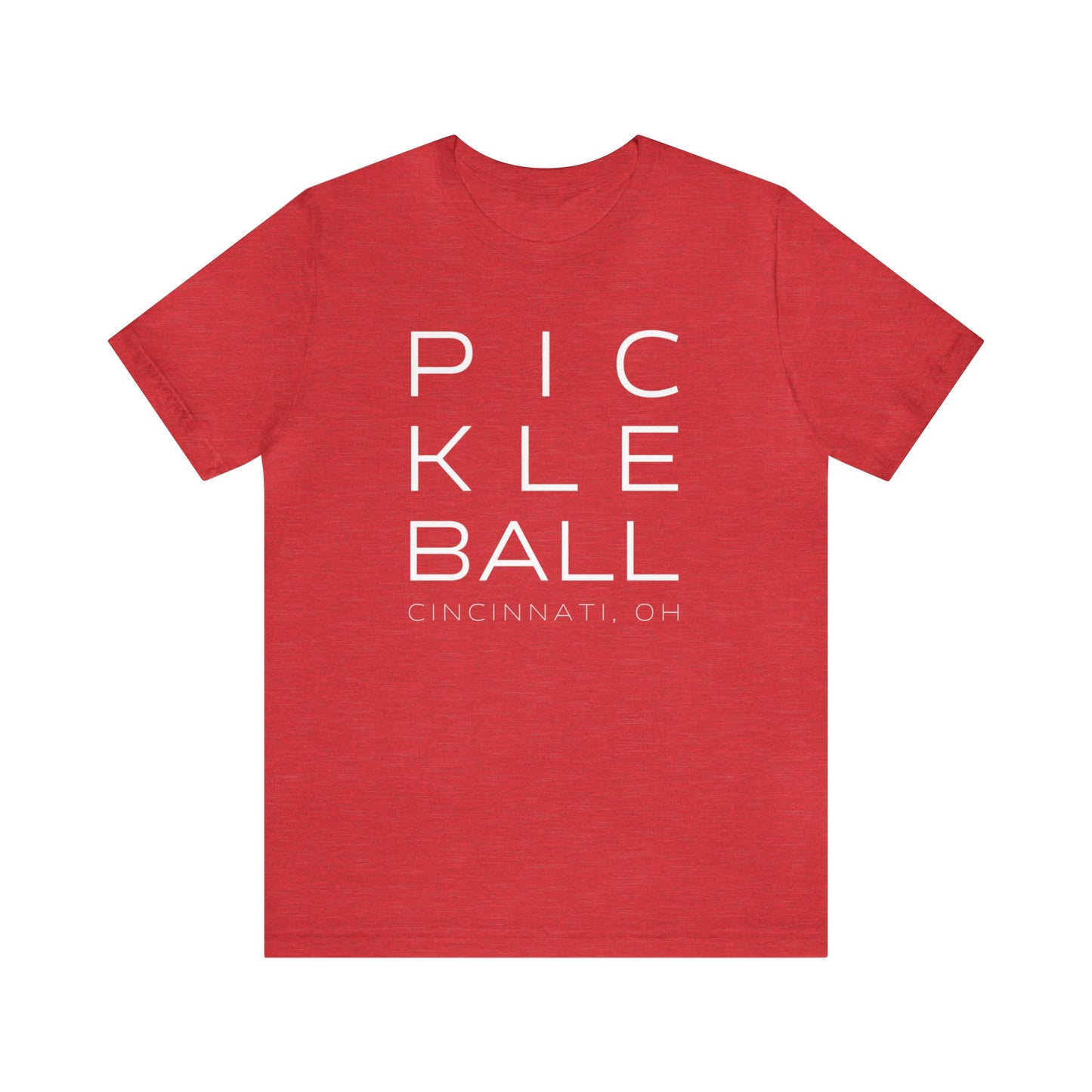 Cincinnati Block Print Pickleball Tee