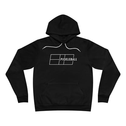 Pickleball Court Fleece Pullover Hoodie