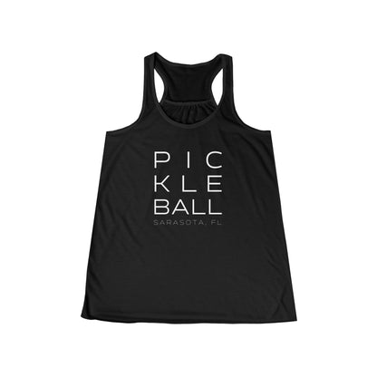 Sarasota Pickleball Block Print - Women's Flowy Tank Top