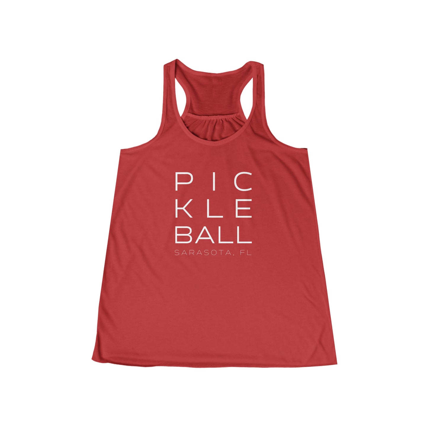 Sarasota Pickleball Block Print - Women's Flowy Tank Top