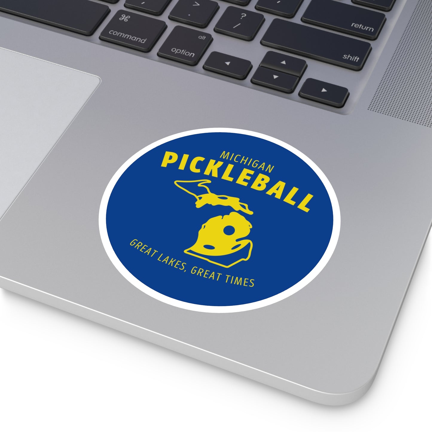 Michigan Pickleball Sticker - 4"x4" Indoor\Outdoor