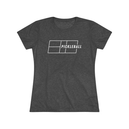 Pickleball Court Icon - Women's Triblend Tee