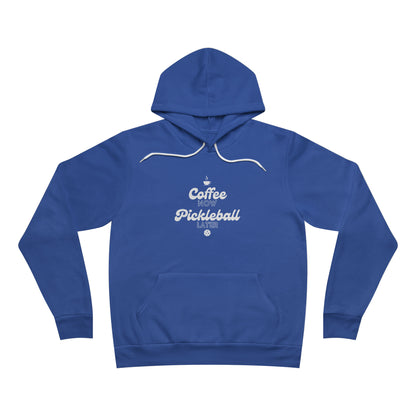 Coffee Now, Pickleball Later - Fleece Pullover Hoodie