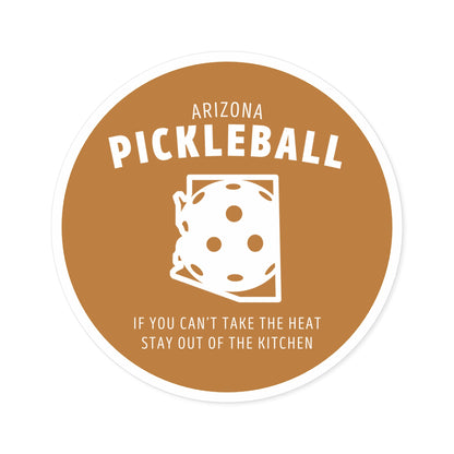 Arizona Pickleball Sticker - 4"x4" Indoor\Outdoor