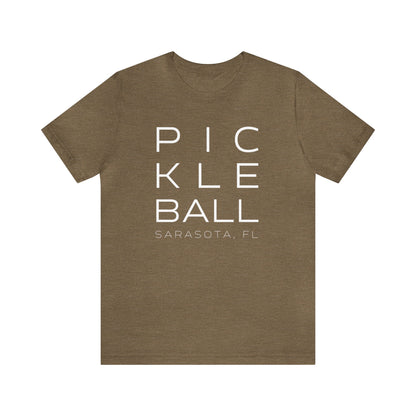 Sarasota Block Print Pickleball Tee