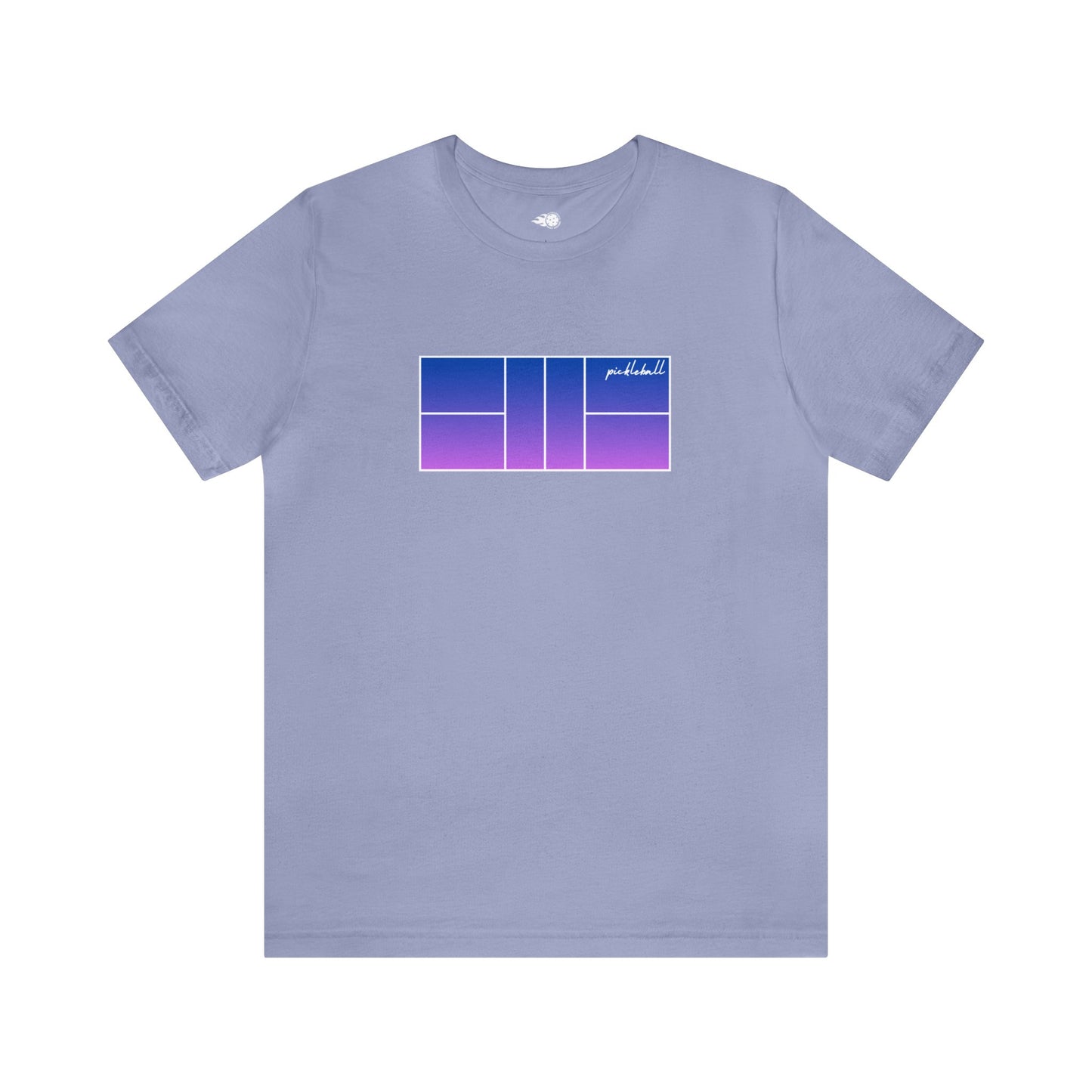 Pickleball Court - Blue/Purple Sunrise Tee