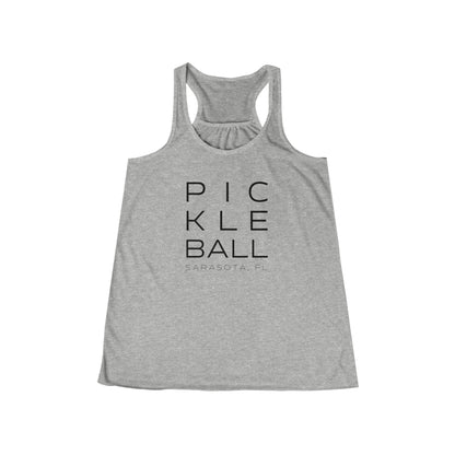 Sarasota Pickleball Block Print - Women's Flowy Tank Top
