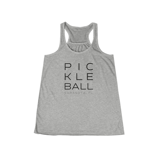 Sarasota Pickleball Block Print - Women's Flowy Tank Top