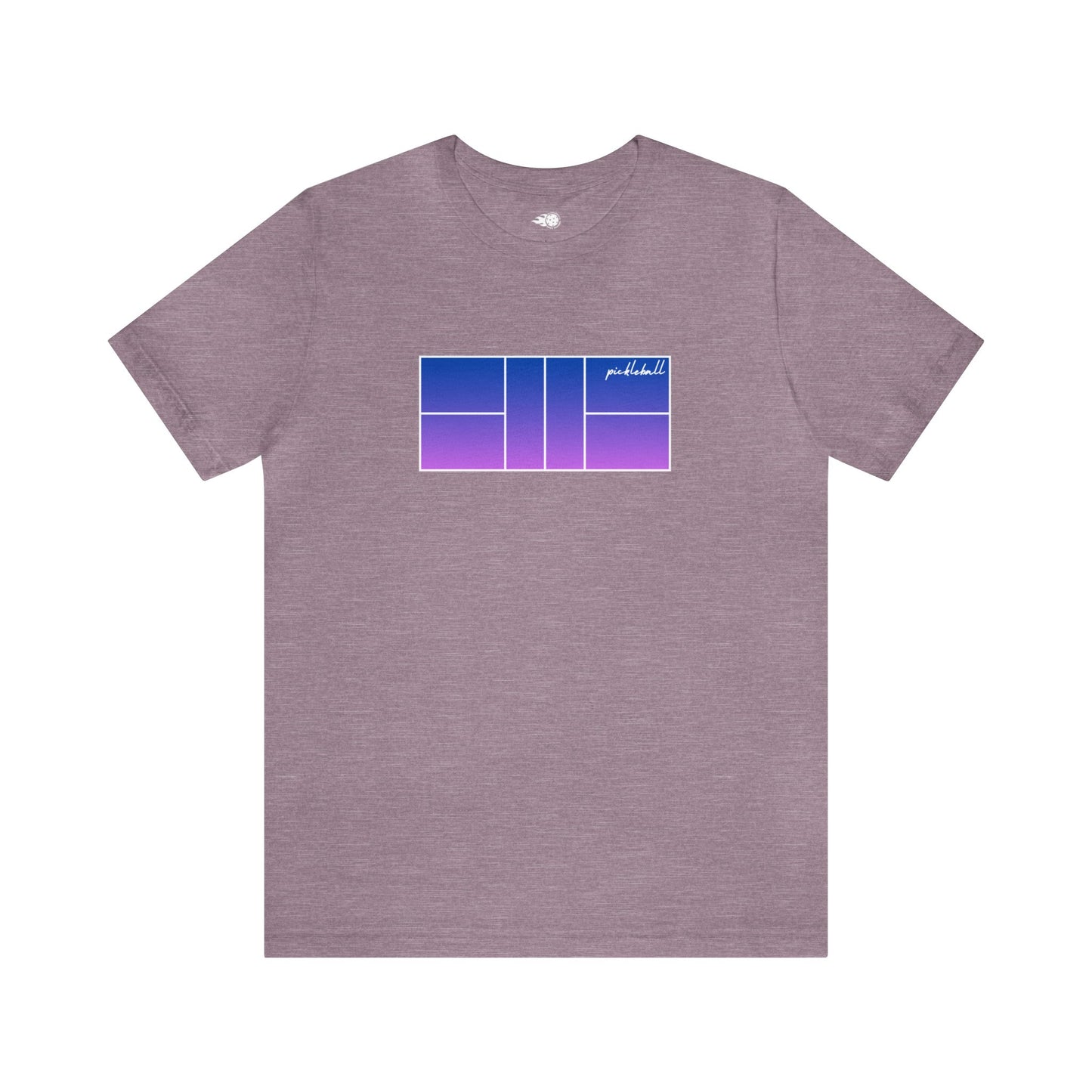 Pickleball Court - Blue/Purple Sunrise Tee