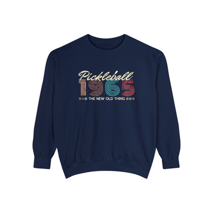 Retro Pickleball 1965 - Unisex Garment-Dyed Sweatshirt