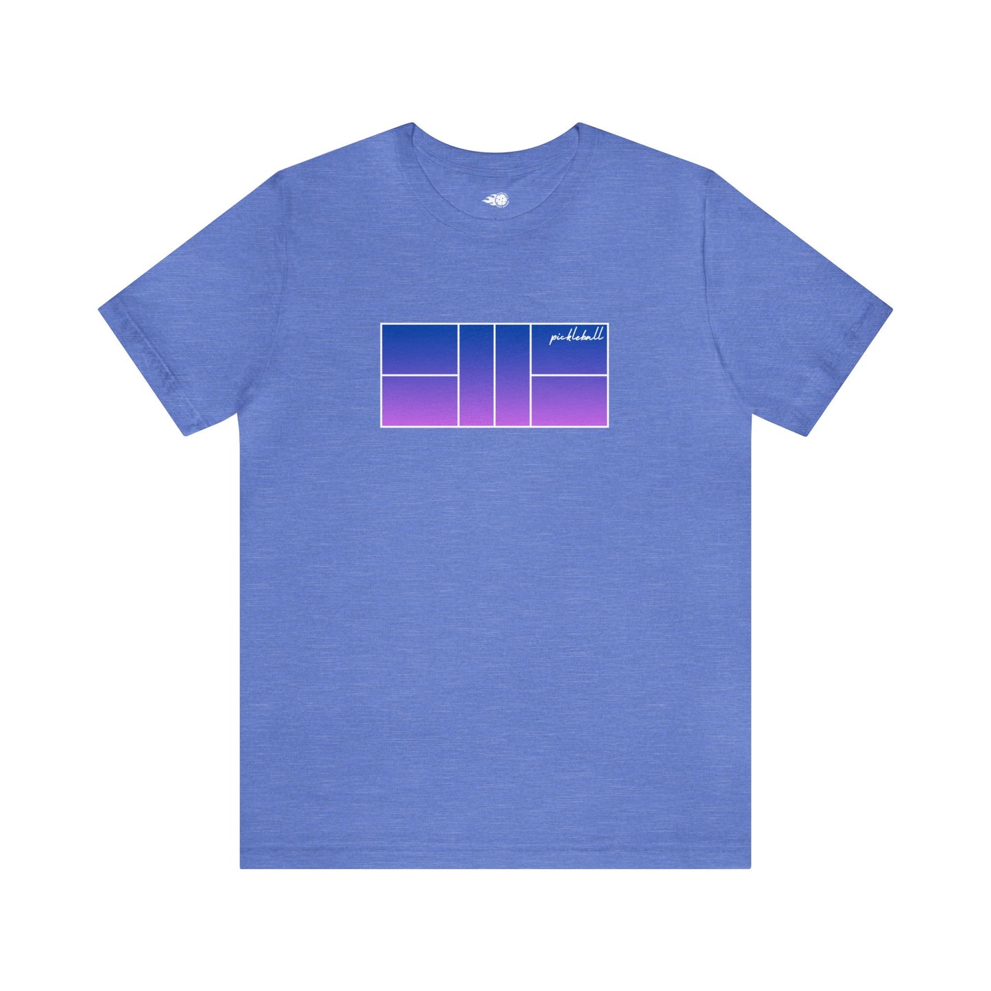 Pickleball Court - Blue/Purple Sunrise Tee