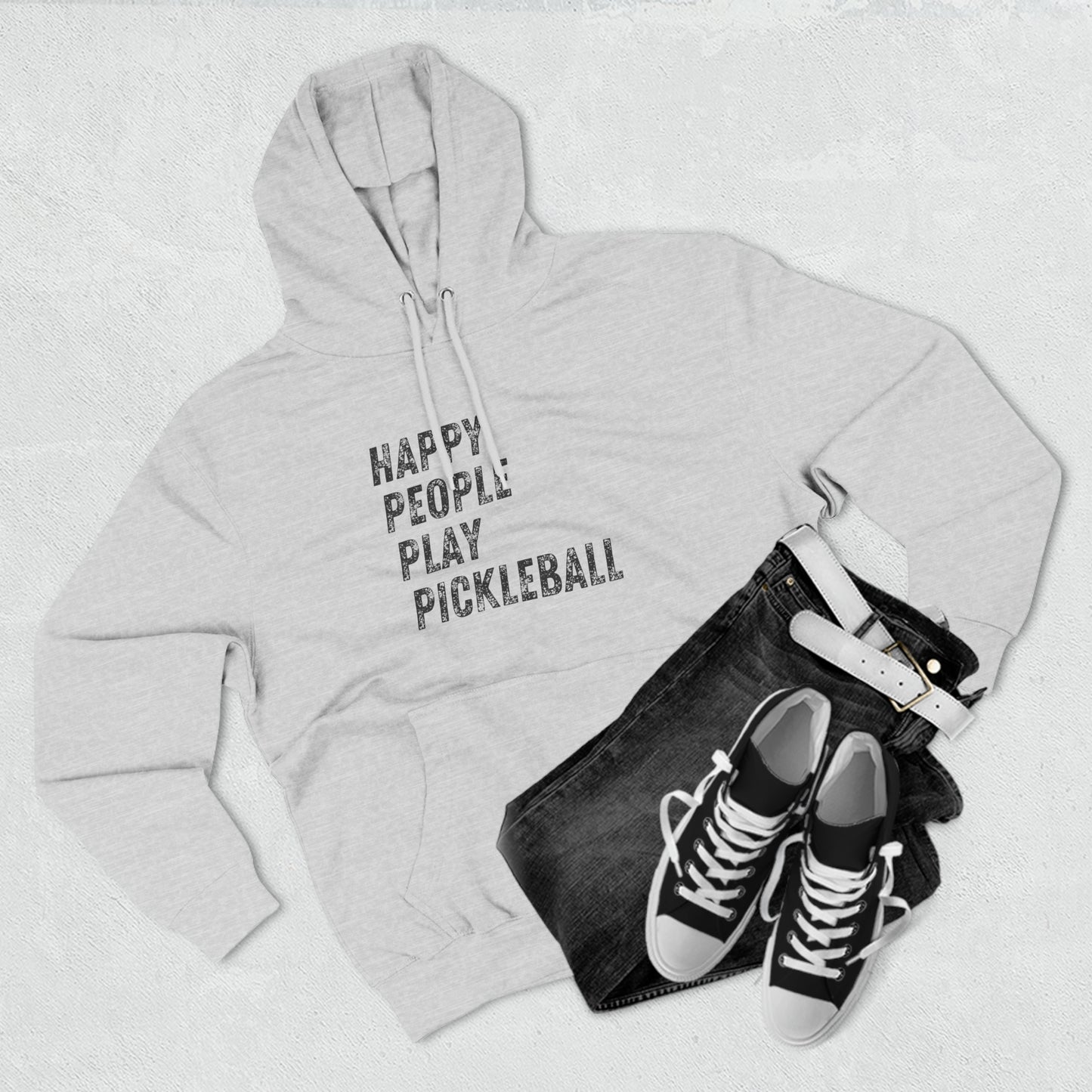 Happy People Play Pickleball - Fleece Hoodie