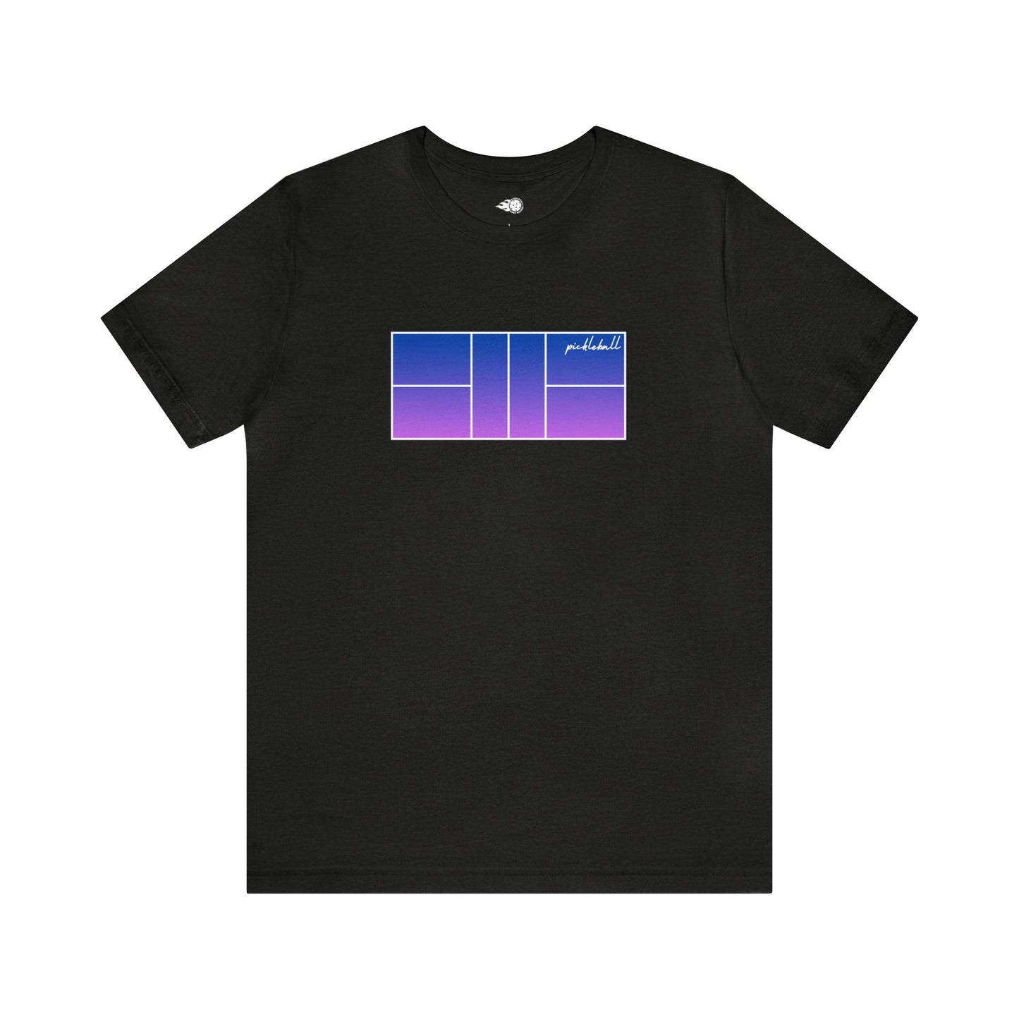 Pickleball Court - Blue/Purple Sunrise Tee