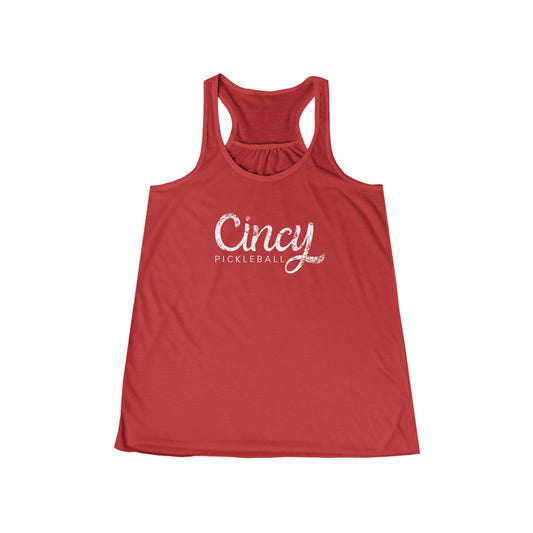 Cincinnati Pickleball Icon Design - Women's Flowy Tank Top