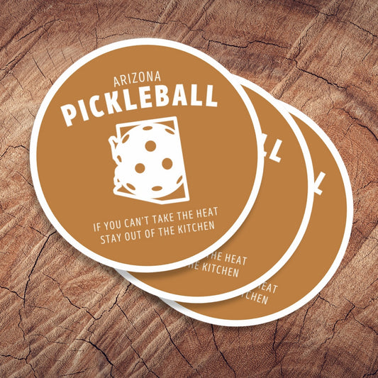 Arizona Pickleball Sticker - 4"x4" Indoor\Outdoor