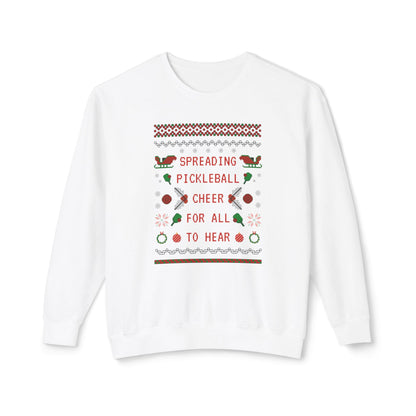 Speading Pickleball Cheer - Pickleball Christmas Sweatshirt