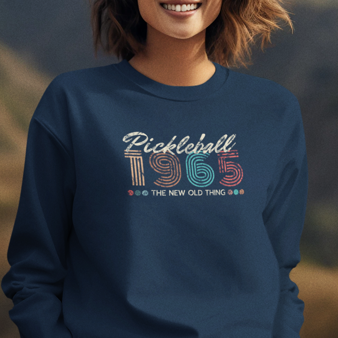 Retro Pickleball 1965 - Unisex Garment-Dyed Sweatshirt